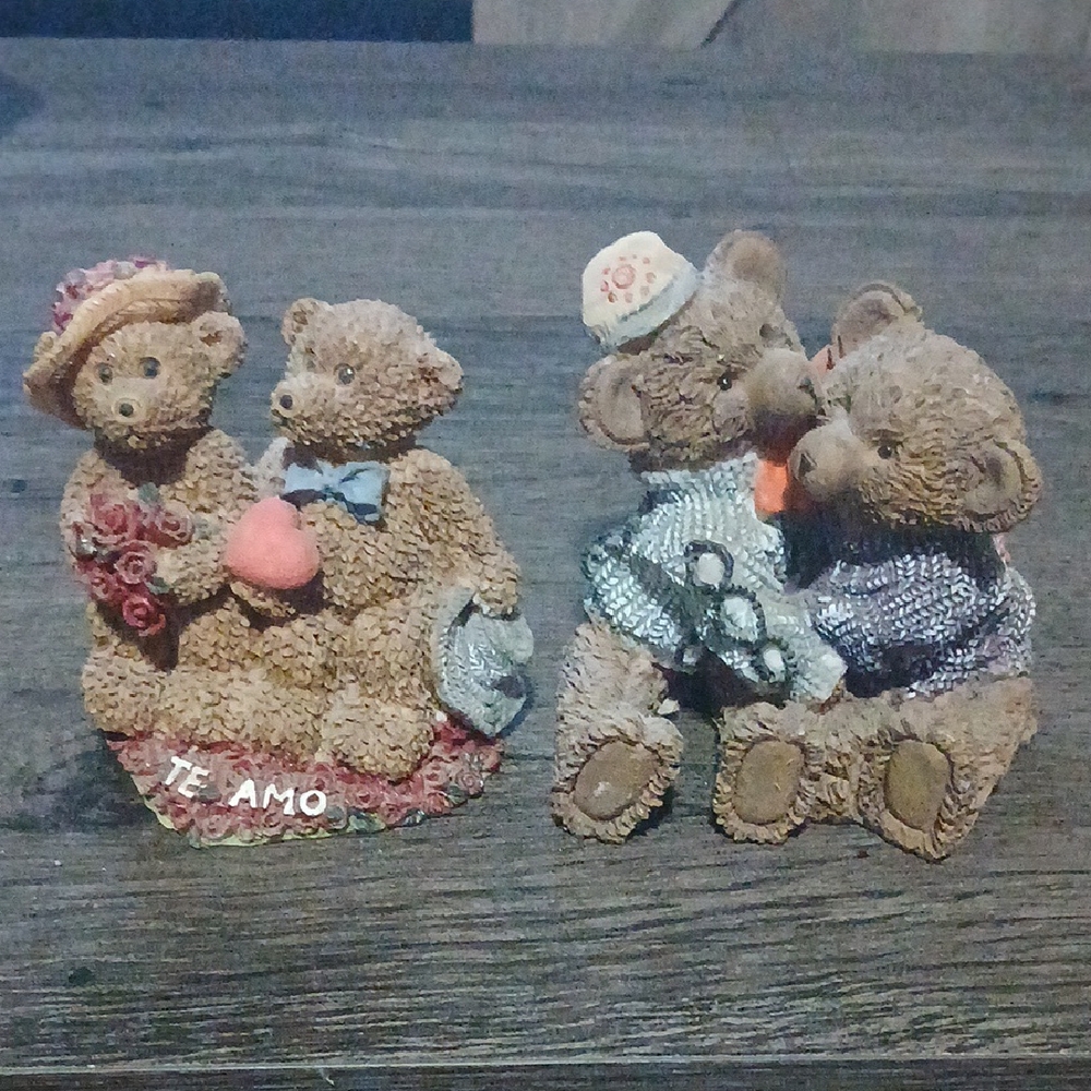 Adorable Bear Figurines Set